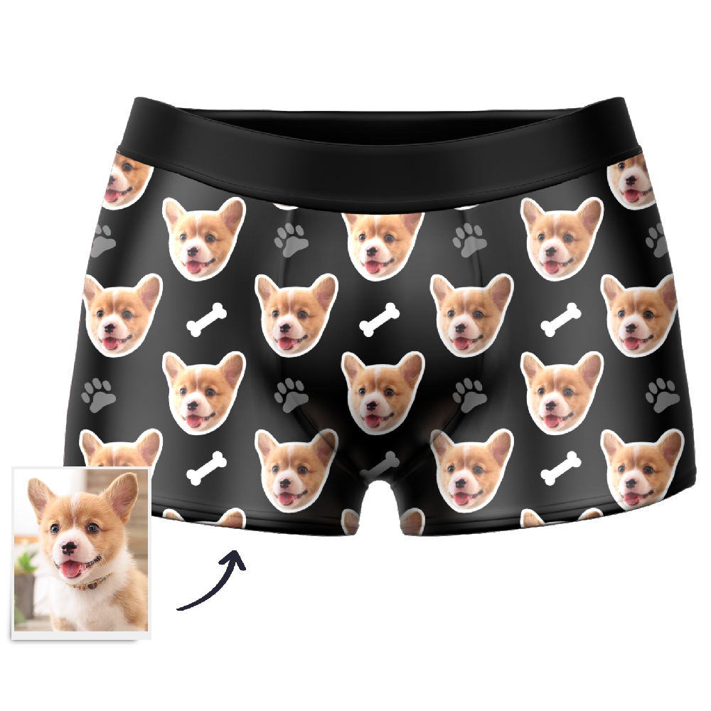 Custom Dog Boxer Shorts - Santa Socks