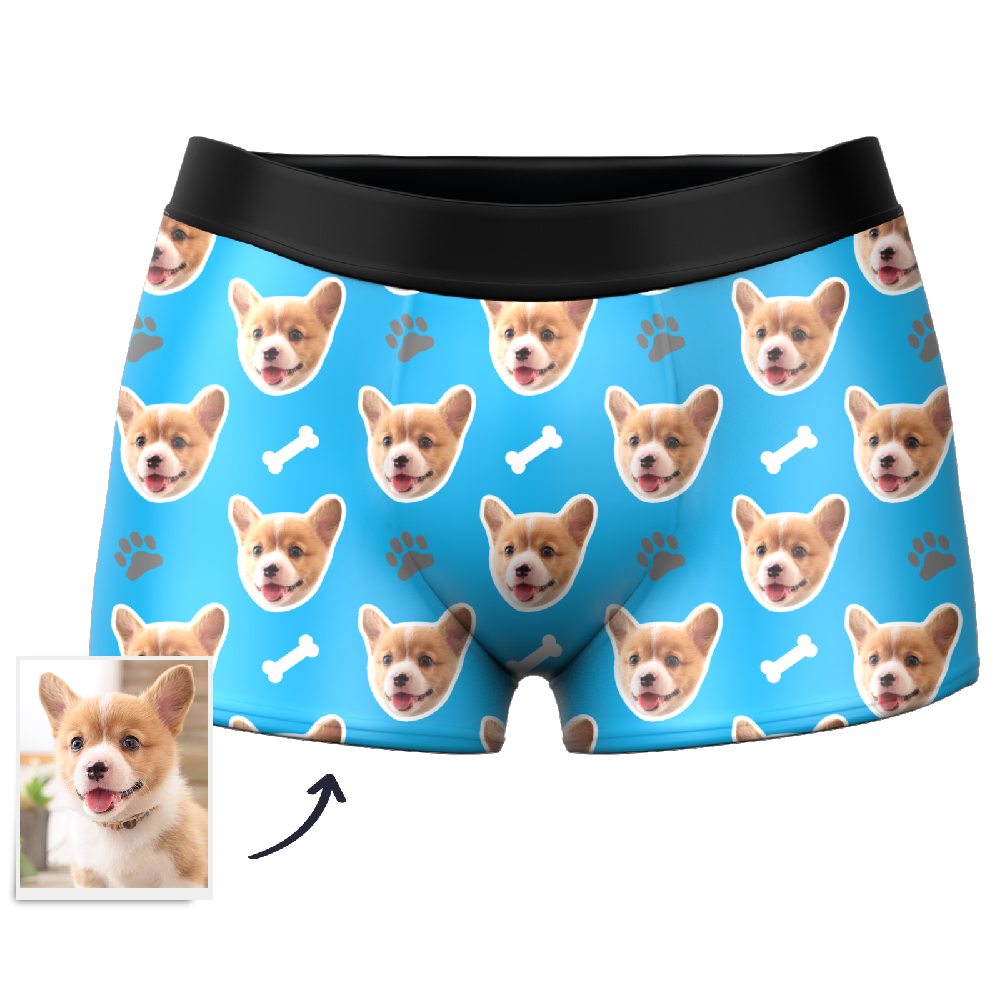 Custom Dog Boxer Shorts - Santa Socks