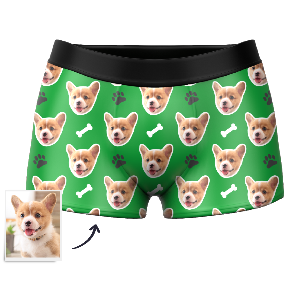 Custom Dog Boxer Shorts - Santa Socks