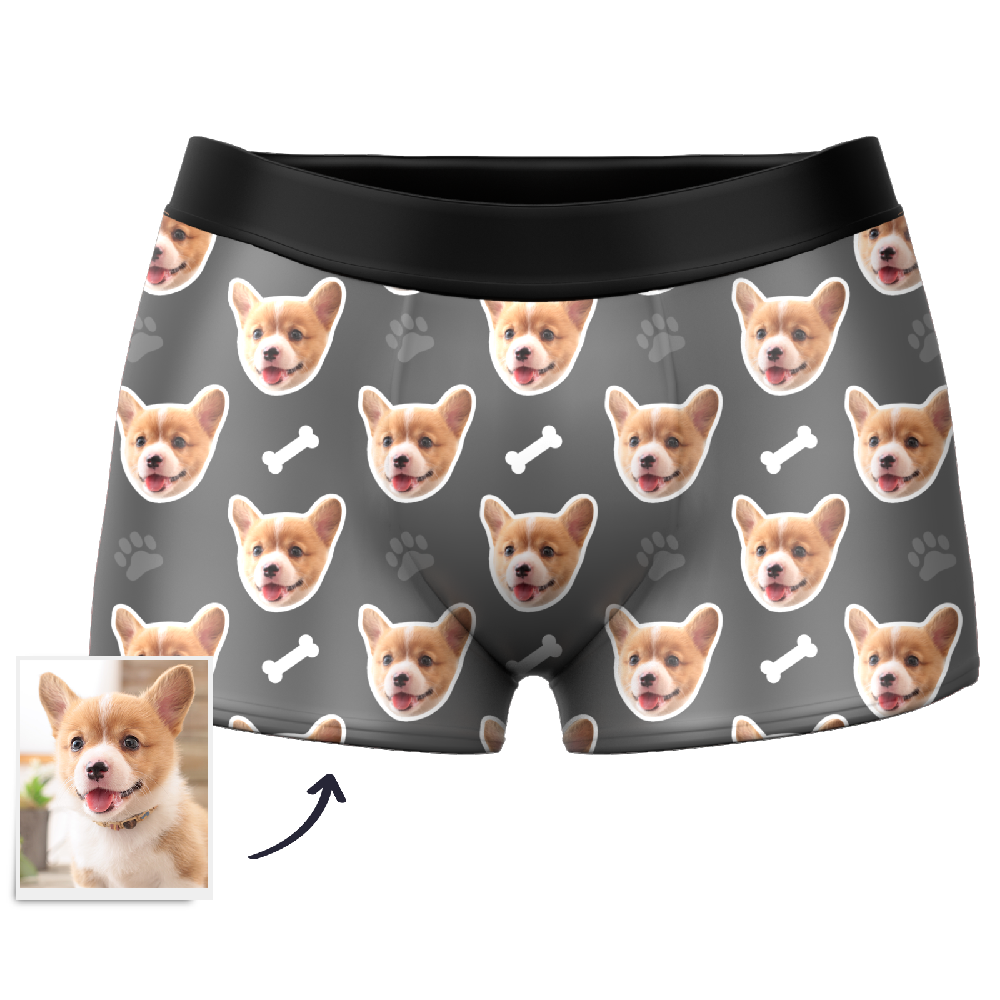 Custom Dog Boxer Shorts - Santa Socks