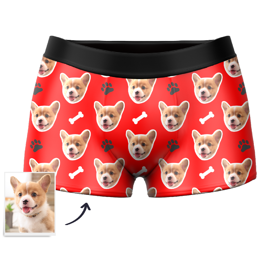 Custom Dog Boxer Shorts - Santa Socks