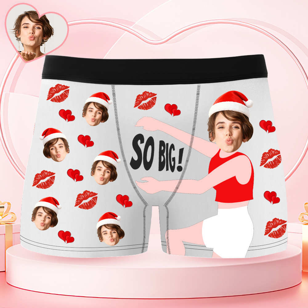 Boxers Personnalisés Avec Photo, Sous-vêtements Amusants, Cadeau De Noël Pour Hommes - MaPhotochaussetteFr