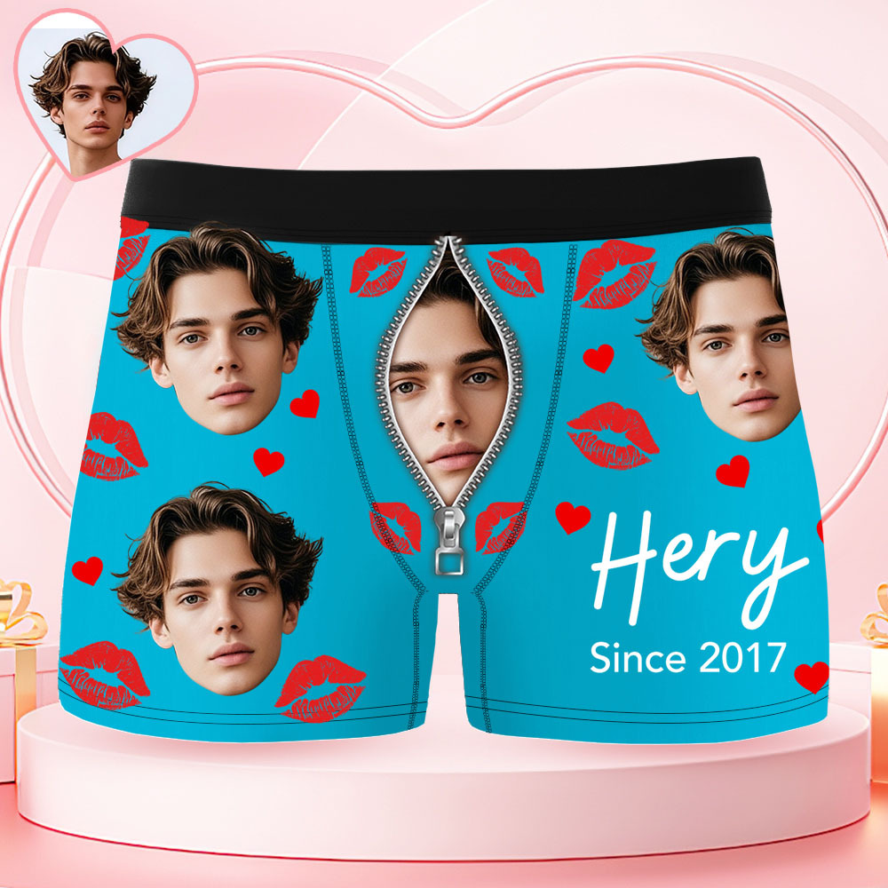 Boxers Pour Hommes Personnalisés Avec Photo, Cadeau Original Pour Elle Depuis Des Années, Boxers Noirs, Boxers Humoristiques Pour Hommes - MaPhotochaussetteFr