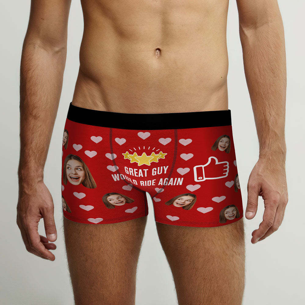 Le Boxeur Personnalisé De Coeur De Visage Chevaucherait Encore Des Cadeaux Personnalisés De Jour De Valentine -