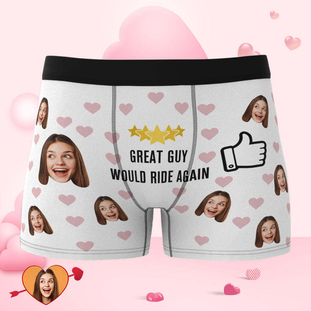 Le Boxeur Personnalisé De Coeur De Visage Chevaucherait Encore Des Cadeaux Personnalisés De Jour De Valentine -