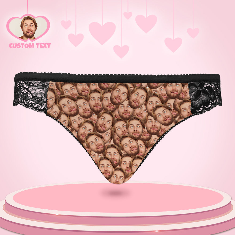 Femmes Personnalisées Culotte En Dentelle Visage Mash Culotte Sexy