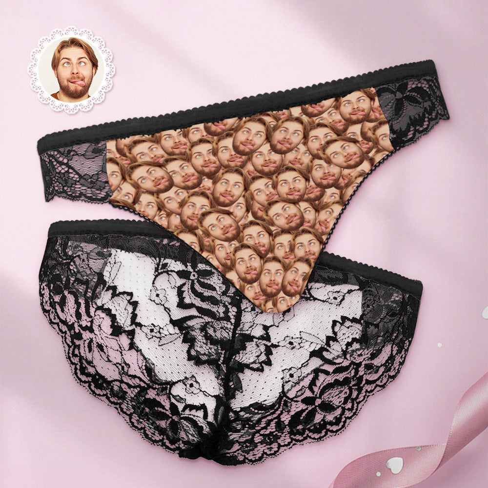 Femmes Personnalisées Culotte En Dentelle Visage Mash Culotte Sexy