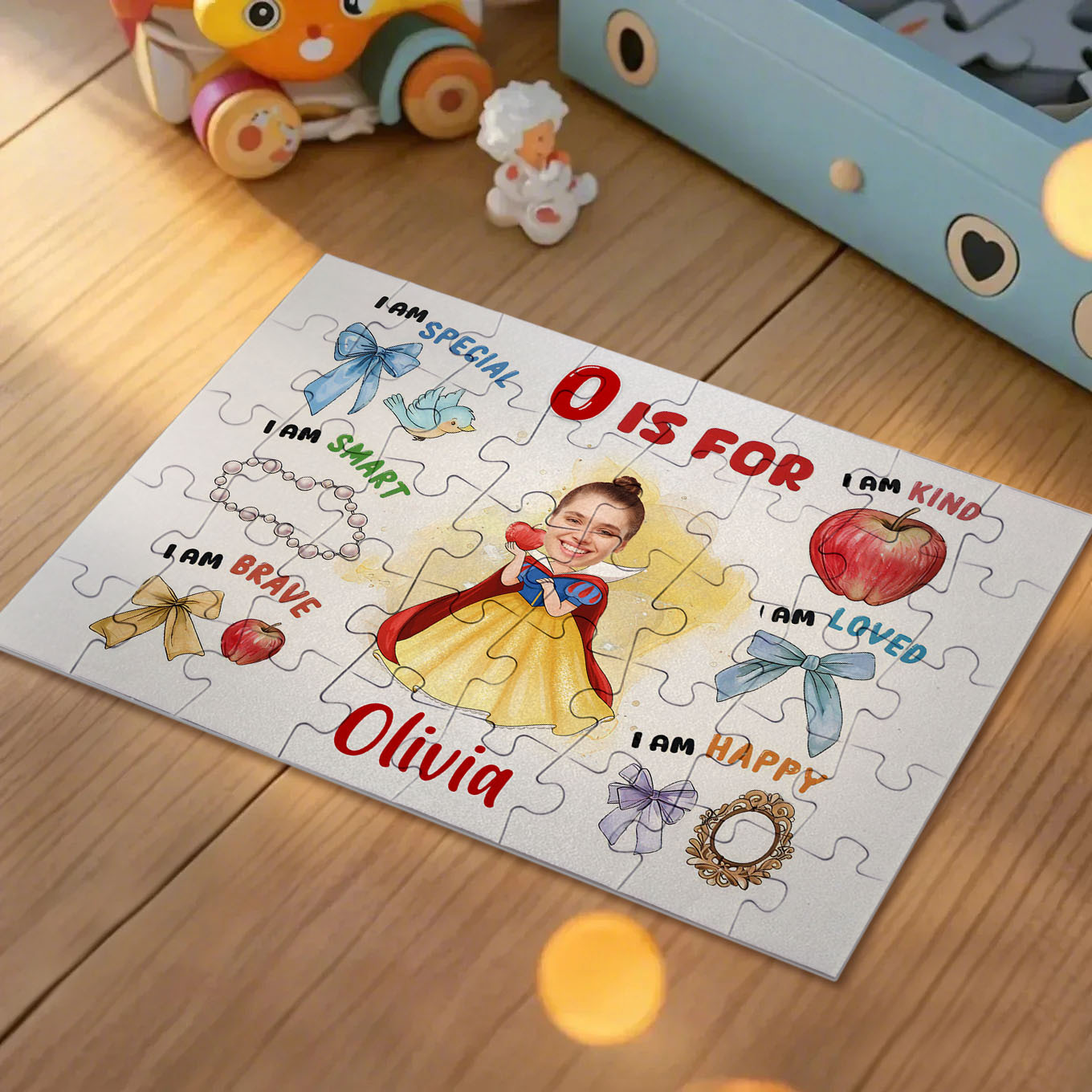 Grimace-princesse-bébé-photo-personnalisée-puzzle-enfant- - MaPhotochaussetteFr