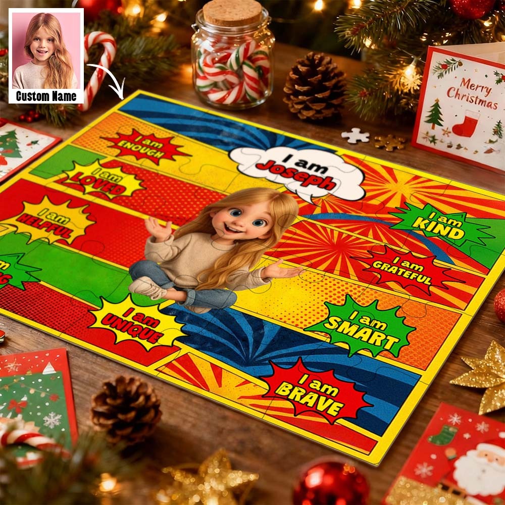 Puzzle Personnalisé - Cadeau D'anniversaire Ou De Noël Pour Petit-enfant - Cadeau Pour Enfants - Tendance Et Original - Puzzle Personnalisé - MaPhotochaussetteFr