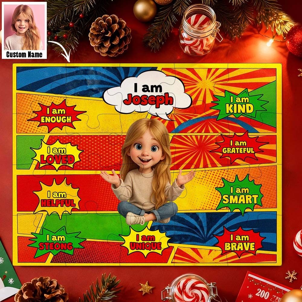 Puzzle Personnalisé - Cadeau D'anniversaire Ou De Noël Pour Petit-enfant - Cadeau Pour Enfants - Tendance Et Original - Puzzle Personnalisé - MaPhotochaussetteFr