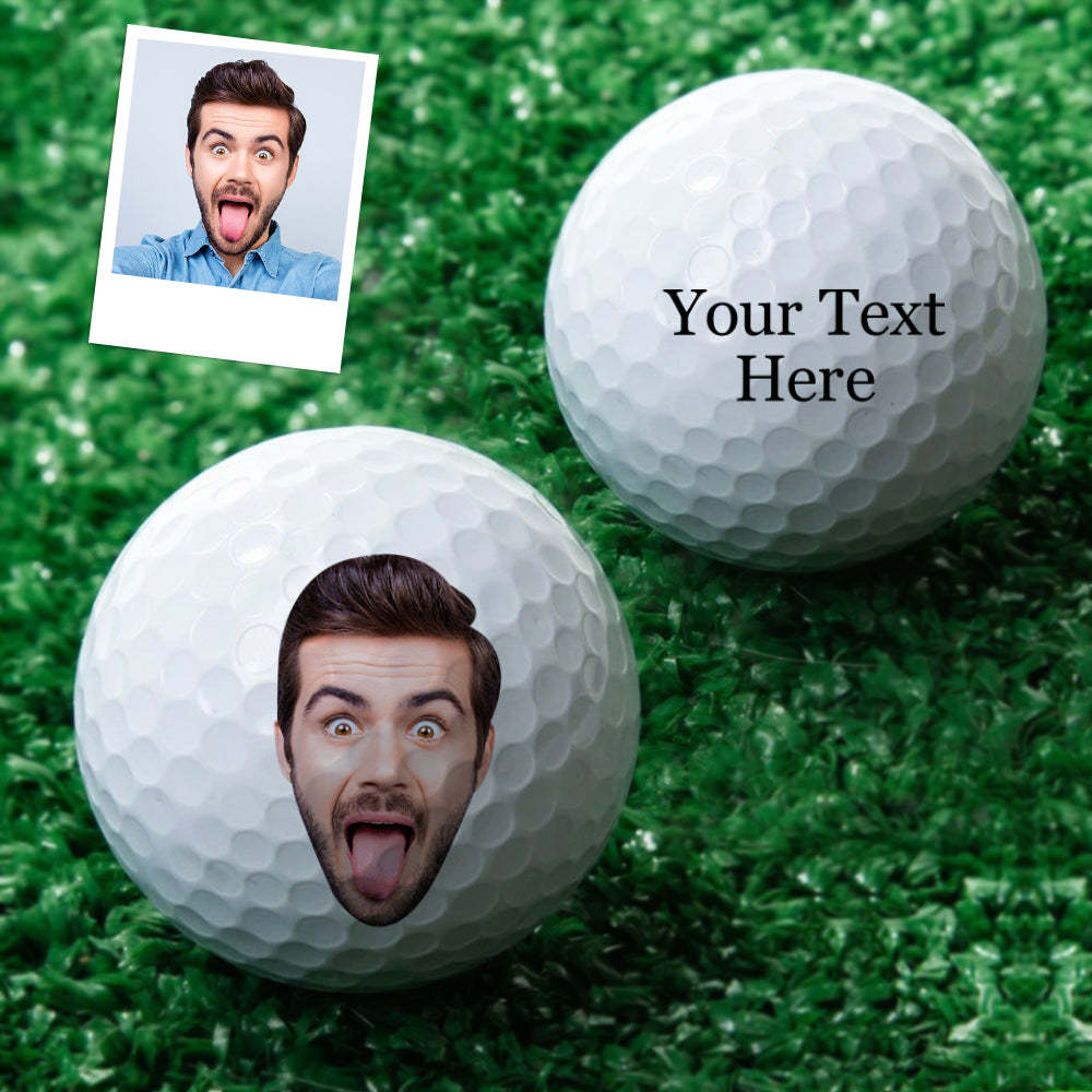 Balle De Golf Personnalisée Avec Votre Visage Et Texte Cadeaux De Balle De Golf Pour Les Amateurs De Golf - MaPhotochaussetteFr