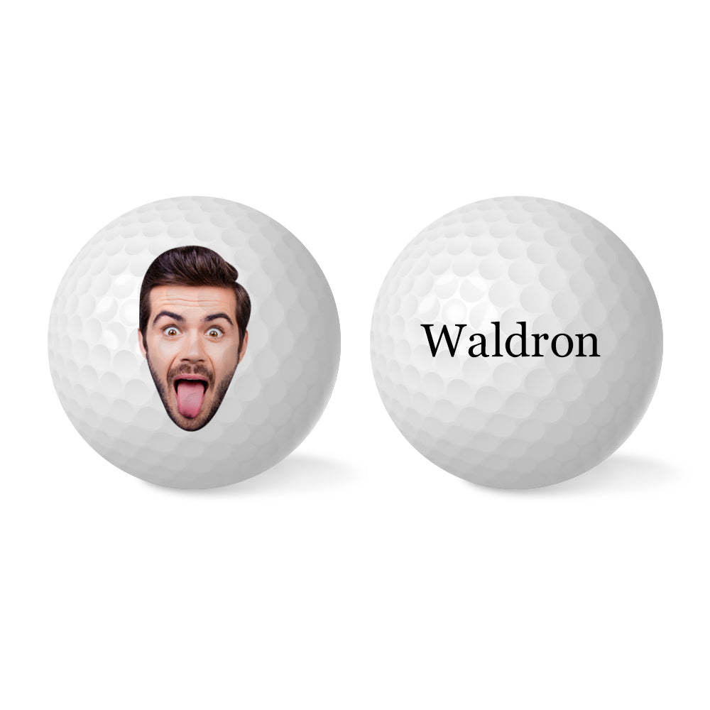 Balle De Golf Personnalisée Avec Votre Visage Et Texte Cadeaux De Balle De Golf Pour Les Amateurs De Golf - MaPhotochaussetteFr