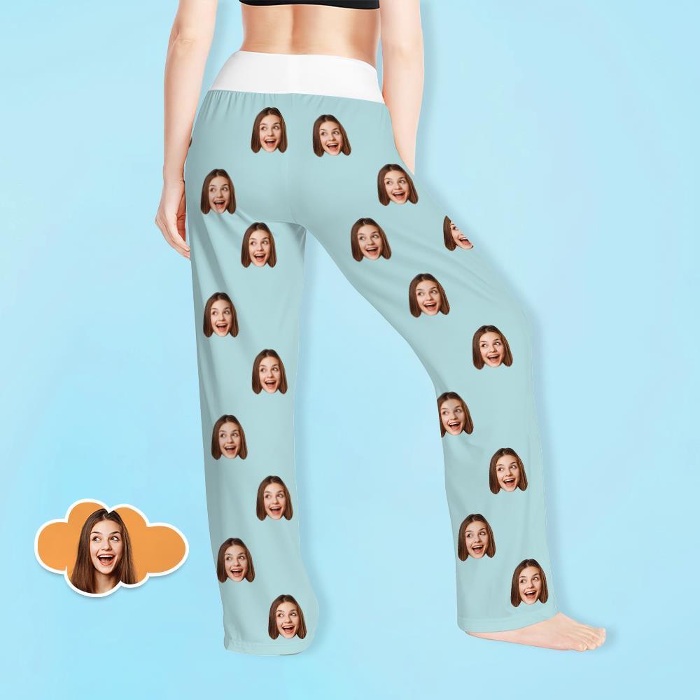 Pantalon De Visage Personnalisé Pantalon Ample À Jambe Large Pour Femme Options De Couleurs Multiples