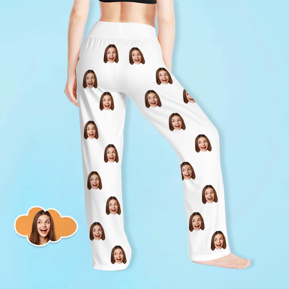 Pantalon De Visage Personnalisé Pantalon Ample À Jambe Large Pour Femme Options De Couleurs Multiples