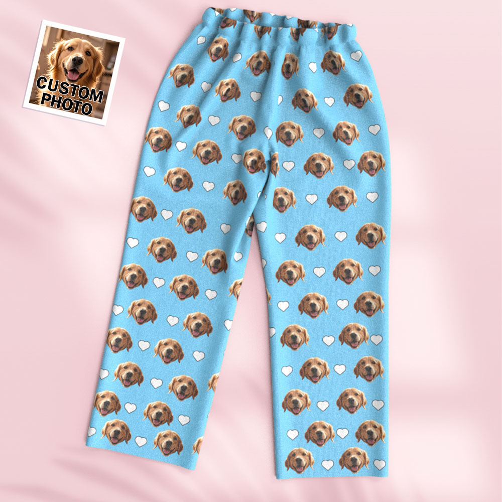 Pyjama À Manches Longues Personnalisé Avec Photo Et Cœur - MaPhotochaussetteFr