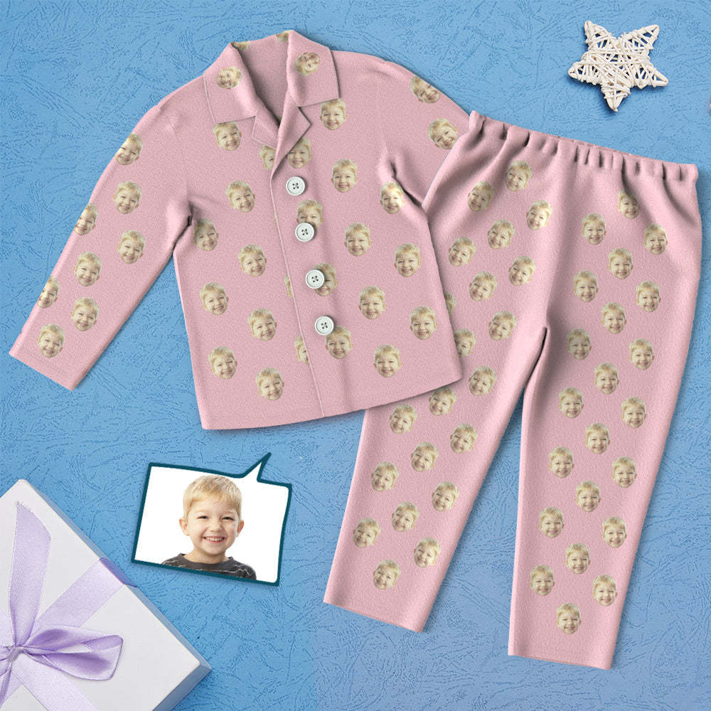 Pyjama Enfant Visage Personnalisé Vêtements De Nuit Enfant Personnalisés -