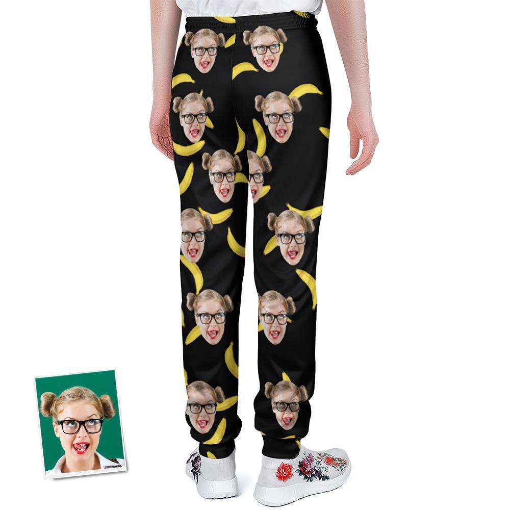 Custom Face Sweatpants Personalized Banana Design Unisex Joggers - Gift for Lover