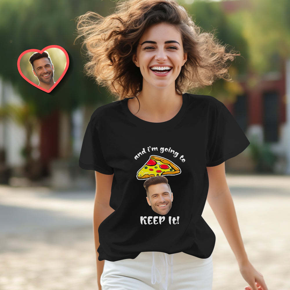 Couple Personnalisé Correspondant T-shirts Pizza Mon Coeur Personnalisé Correspondant Couple Chemises Cadeau De Saint Valentin -