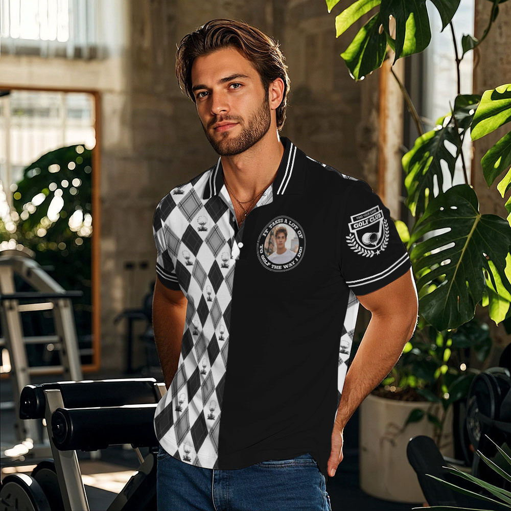 Polo De Golf Avec Logo Personnalisé Et Palmiers Hawaïens - MaPhotochaussetteFr