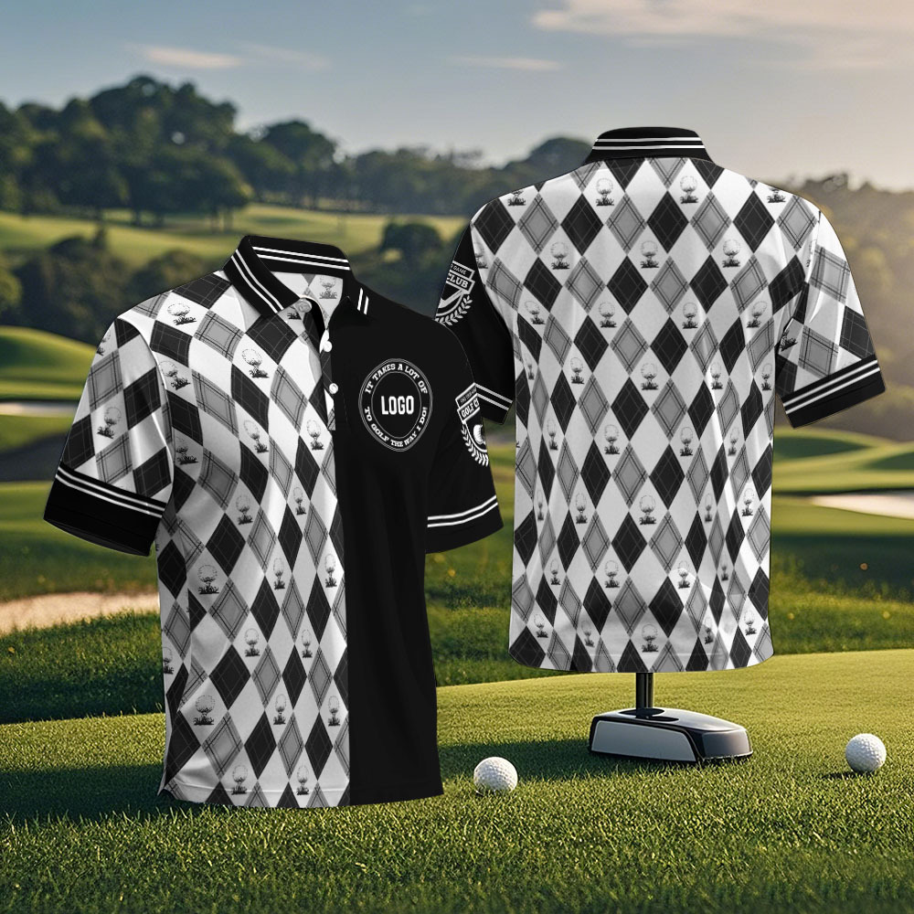 Polo De Golf Avec Logo Personnalisé Et Palmiers Hawaïens - MaPhotochaussetteFr