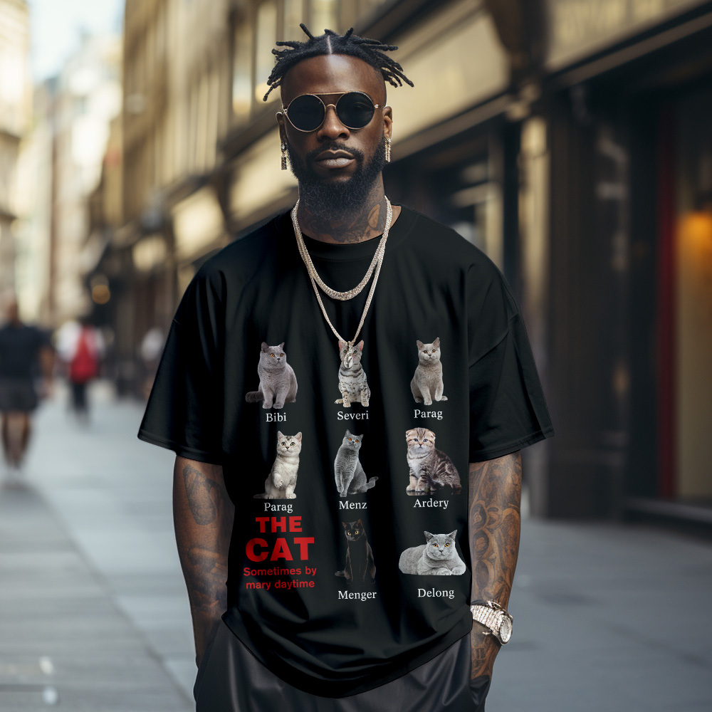 T-shirt Personnalisé Avec Photo Et Nom De Chat, T-shirt Personnalisé Pour Animaux De Compagnie Pour Femmes Et Hommes, Cadeau Pour Maman Ou Papa Chat - MaPhotochaussetteFr