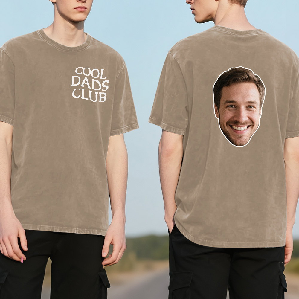 T-shirt Photo Rétro Personnalisé Pour Papa, Texte Personnalisé, Image, Style Vintage, Cadeau Pour La Fête Des Pères - MaPhotochaussetteFr