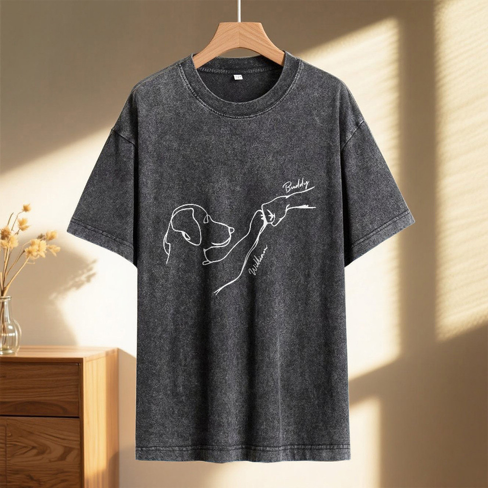 T-shirt Personnalisé Avec Nom D'animal De Compagnie Mash, Cadeau Amusant Et Multicolore Pour Papa - MaPhotochaussetteFr