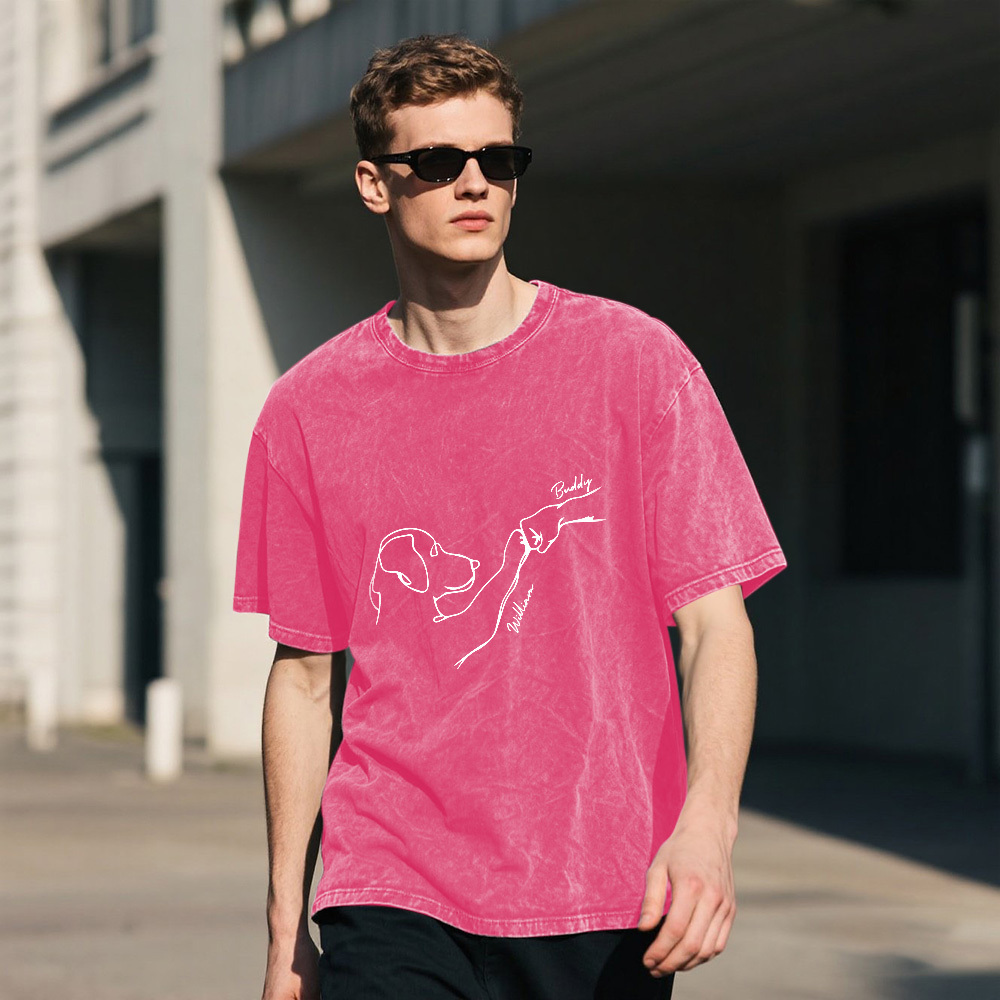 T-shirt Personnalisé Avec Nom D'animal De Compagnie Mash, Cadeau Amusant Et Multicolore Pour Papa - MaPhotochaussetteFr