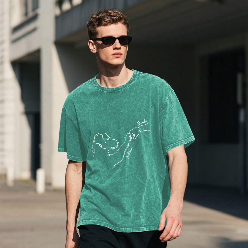 T-shirt Personnalisé Avec Nom D'animal De Compagnie Mash, Cadeau Amusant Et Multicolore Pour Papa - MaPhotochaussetteFr