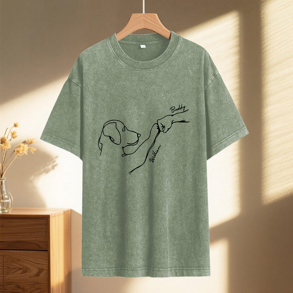 T-shirt Personnalisé Avec Nom D'animal De Compagnie Mash, Cadeau Amusant Et Multicolore Pour Papa - MaPhotochaussetteFr