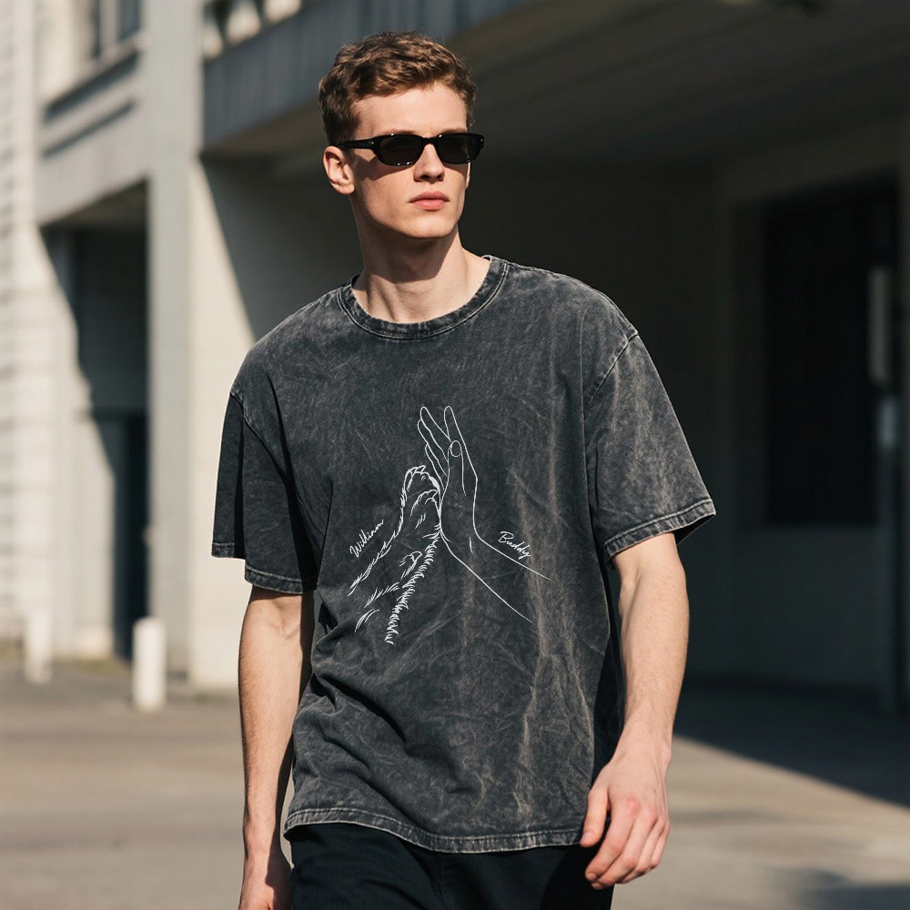 T-shirt Personnalisé Avec Nom D'animal De Compagnie Mash, Cadeau Amusant Et Multicolore Pour Papa - MaPhotochaussetteFr