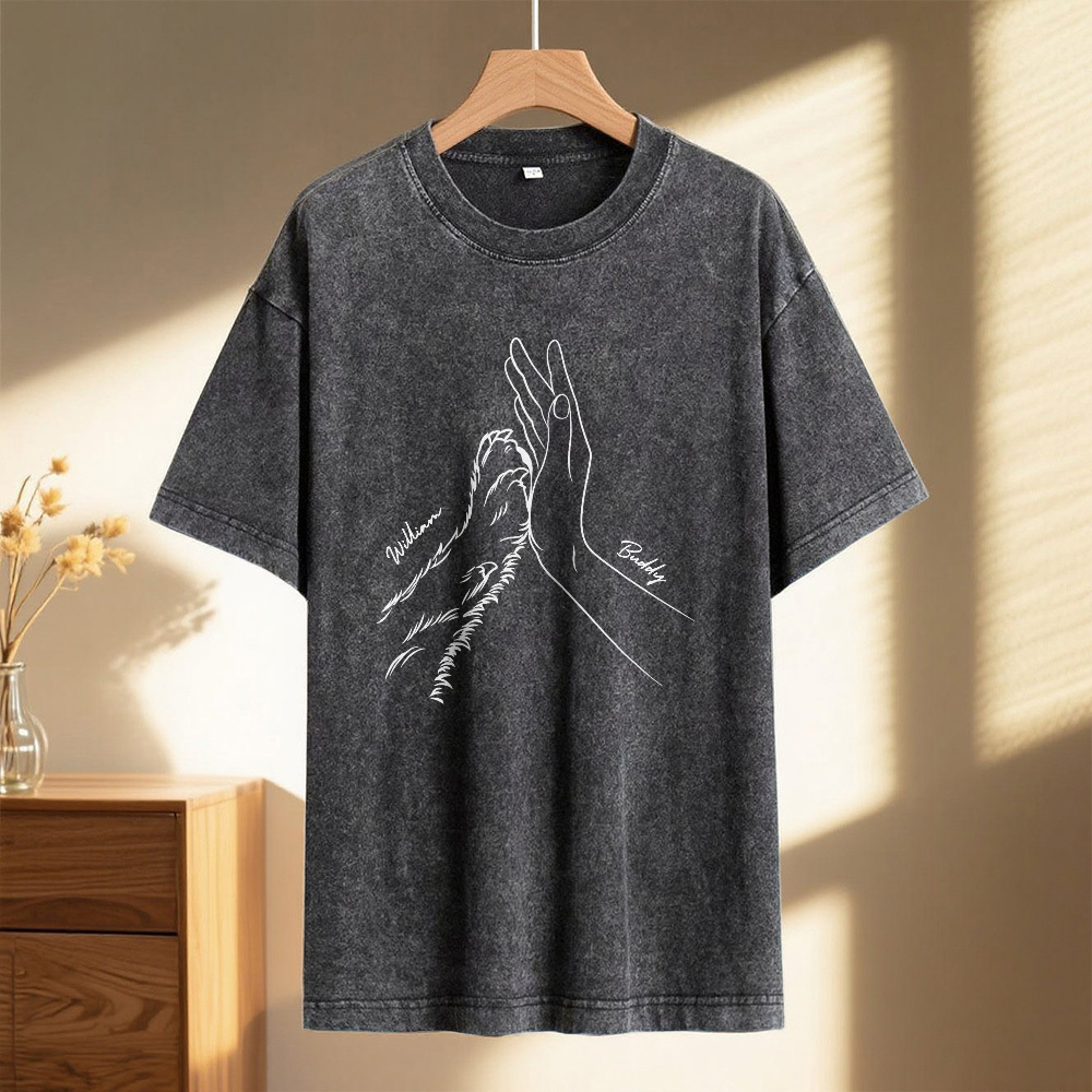 T-shirt Personnalisé Avec Nom D'animal De Compagnie Mash, Cadeau Amusant Et Multicolore Pour Papa - MaPhotochaussetteFr