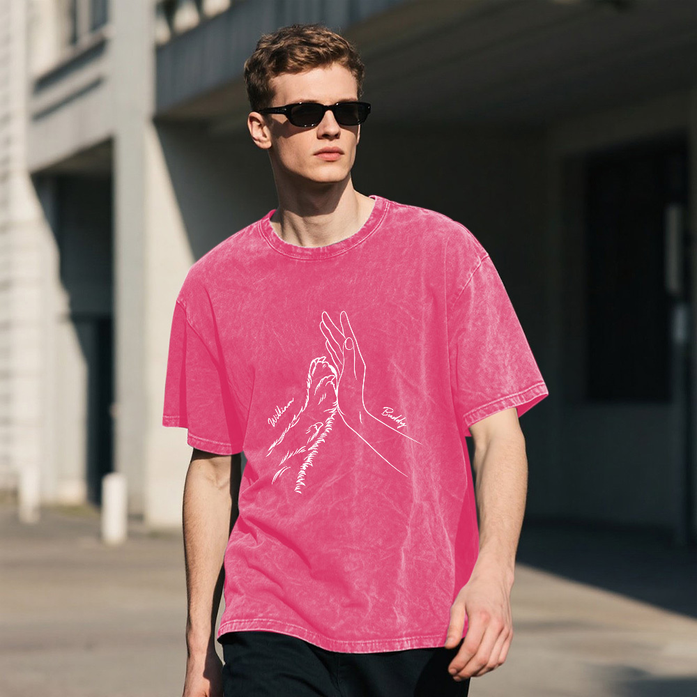 T-shirt Personnalisé Avec Nom D'animal De Compagnie Mash, Cadeau Amusant Et Multicolore Pour Papa - MaPhotochaussetteFr