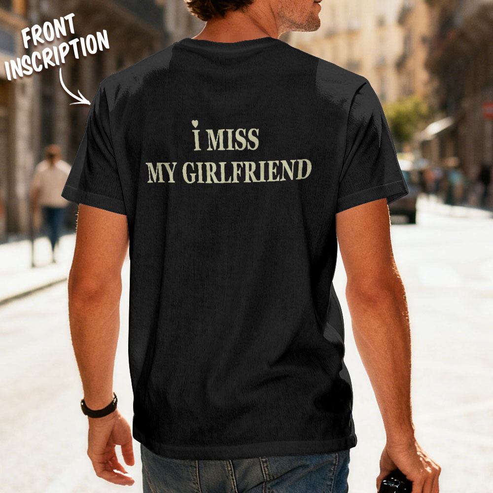 T-shirt Vintage Personnalisé En Coton, Style Bootleg, Avec Nom Et Personnalisation. T-shirt Années 90 « J'aime Ma Copine ». - MaPhotochaussetteFr