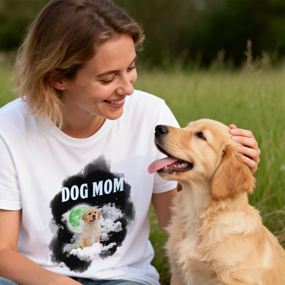 T-shirt Photo Personnalisé Pour Maman Et Papa Chat, T-shirt Avec Portrait D'animal De Compagnie, Cadeau Pour Les Amoureux Des Animaux - MaPhotochaussetteFr