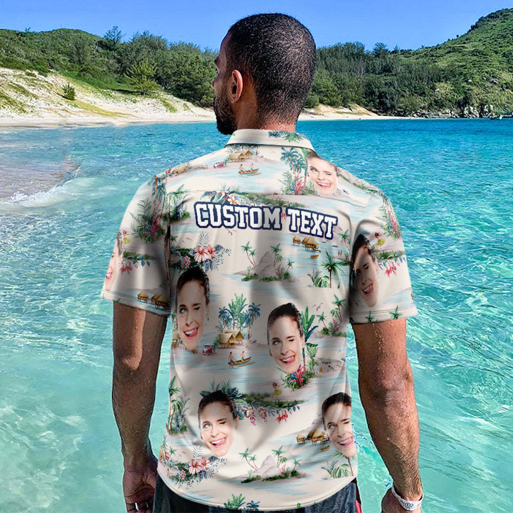 Chemises Hawaïennes Personnalisées Mountains And Rivers Aperçu En Ligne Aloha Beach Shirt For Men -