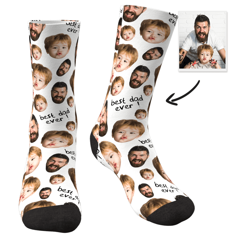 Custom Face Socks To The Best Dad-maphotochaussette