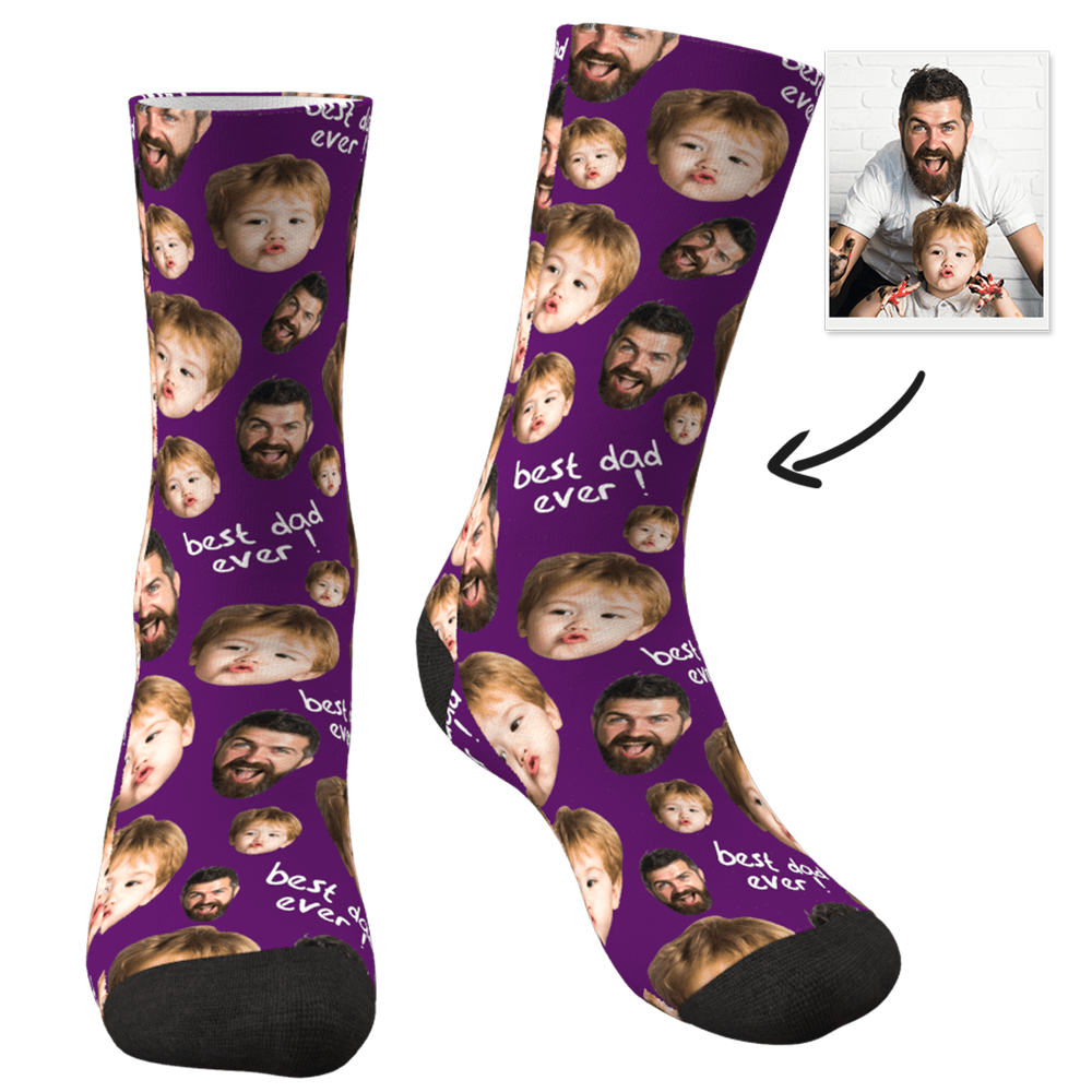 Custom Face Socks To The Best Dad-maphotochaussette