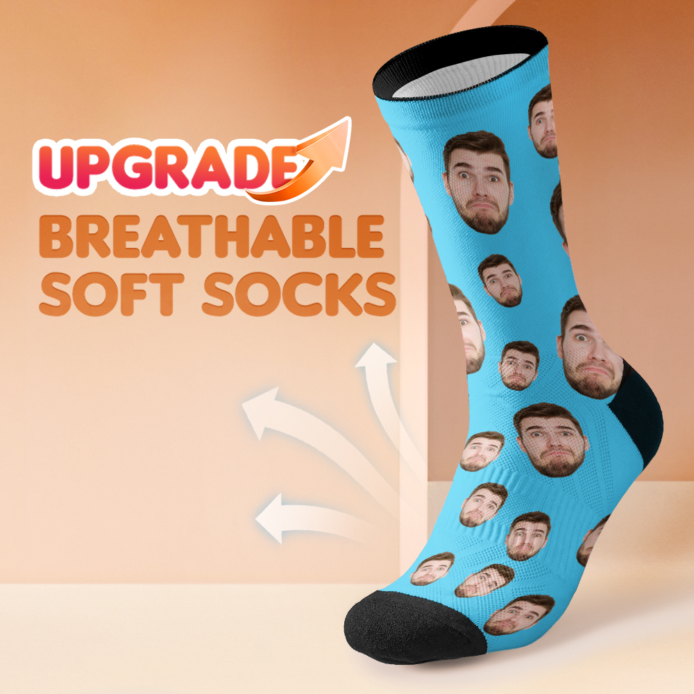 Chaussettes Personnalisées Respirantes Avec Photo Colorée, Ajout D'images, Cadeaux - MaPhotochaussetteFr