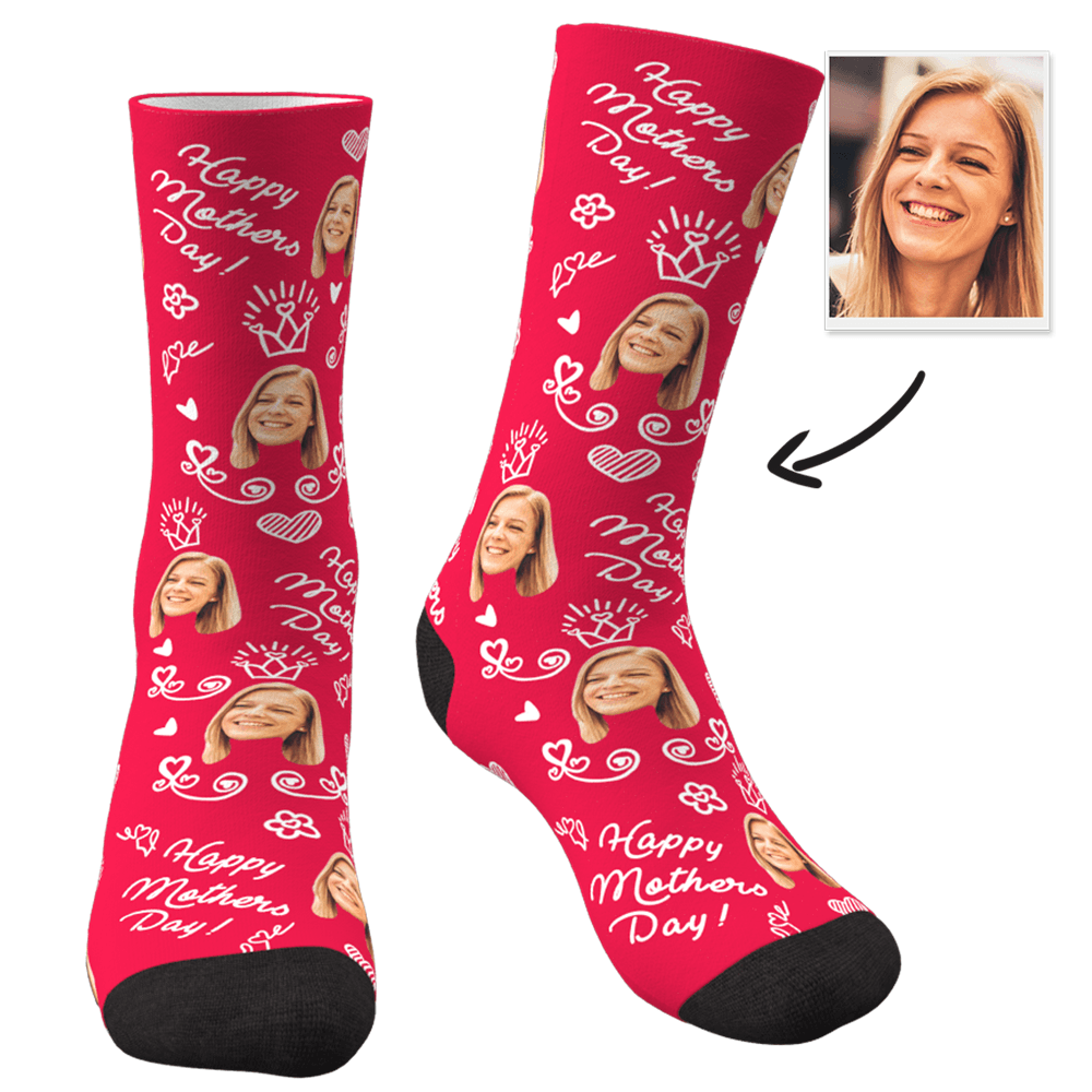 Custom Photo Socks Mom-Happy Mother's Day - MyPhotoSocks