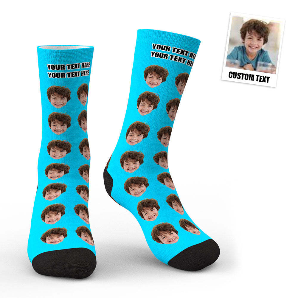 Aperçu 3d Chaussettes Visage Personnalisées Cadeaux Pour Papa #1 Papa -