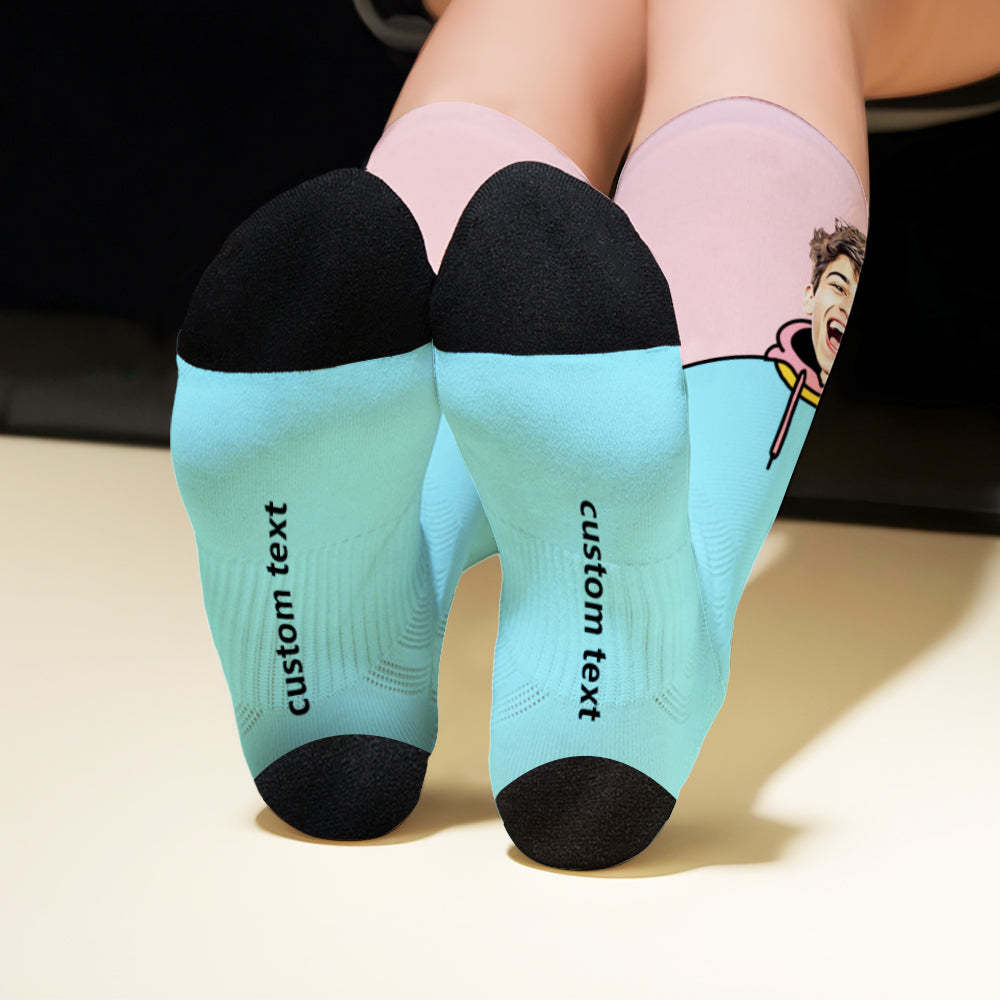 Chaussettes Faciales Respirantes Personnalisées Dans Des Dessins D'art De Dessin Animé -