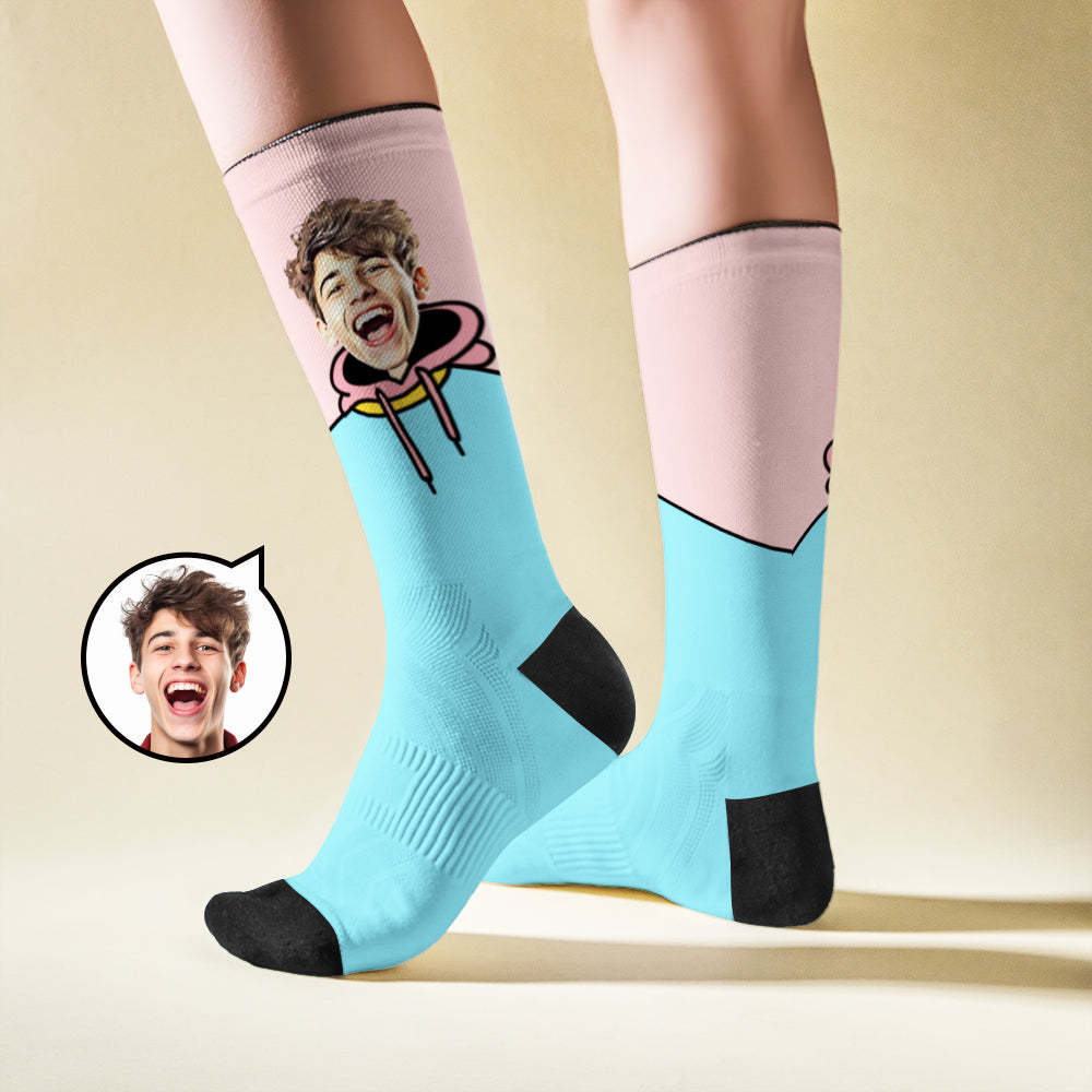 Chaussettes Faciales Respirantes Personnalisées Dans Des Dessins D'art De Dessin Animé -