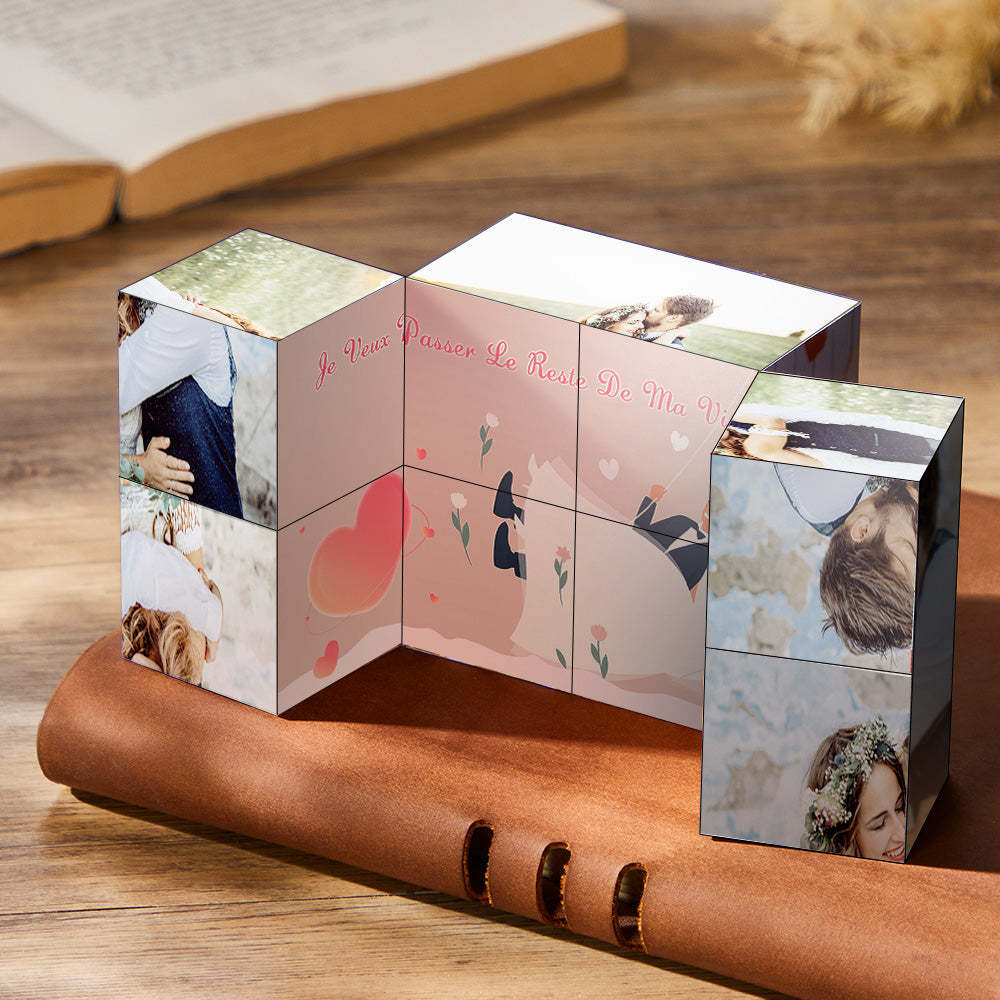 Photo Personnalisée Rubic's Cube Cube Infini Photo Pliant Jour Du Souvenir Cadeau