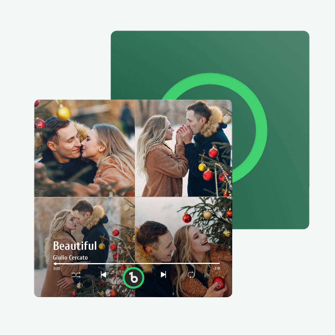 Aimant De Réfrigérateur De Musique Personnalisé, Album Coloré, Aimant De Réfrigérateur, Cadeaux Pour Couple, 4 Photos - MaPhotochaussetteFr