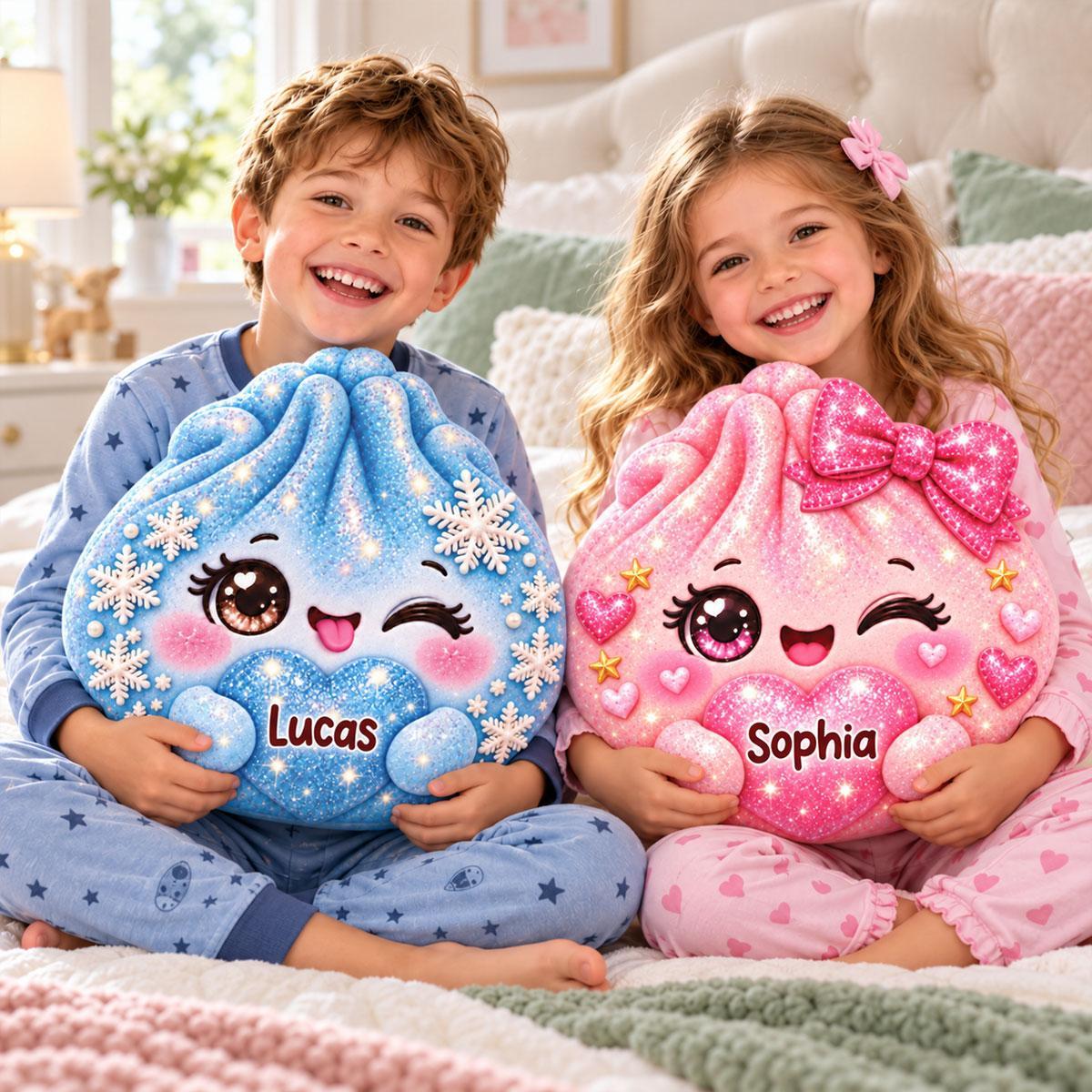 Oreiller Personnalisé En Forme D’arc-en-ciel, Personnage Souriant Mignon Embrassé Par Un Enfant, Cadeau Unique Pour Les Enfants - MaPhotochaussetteFr