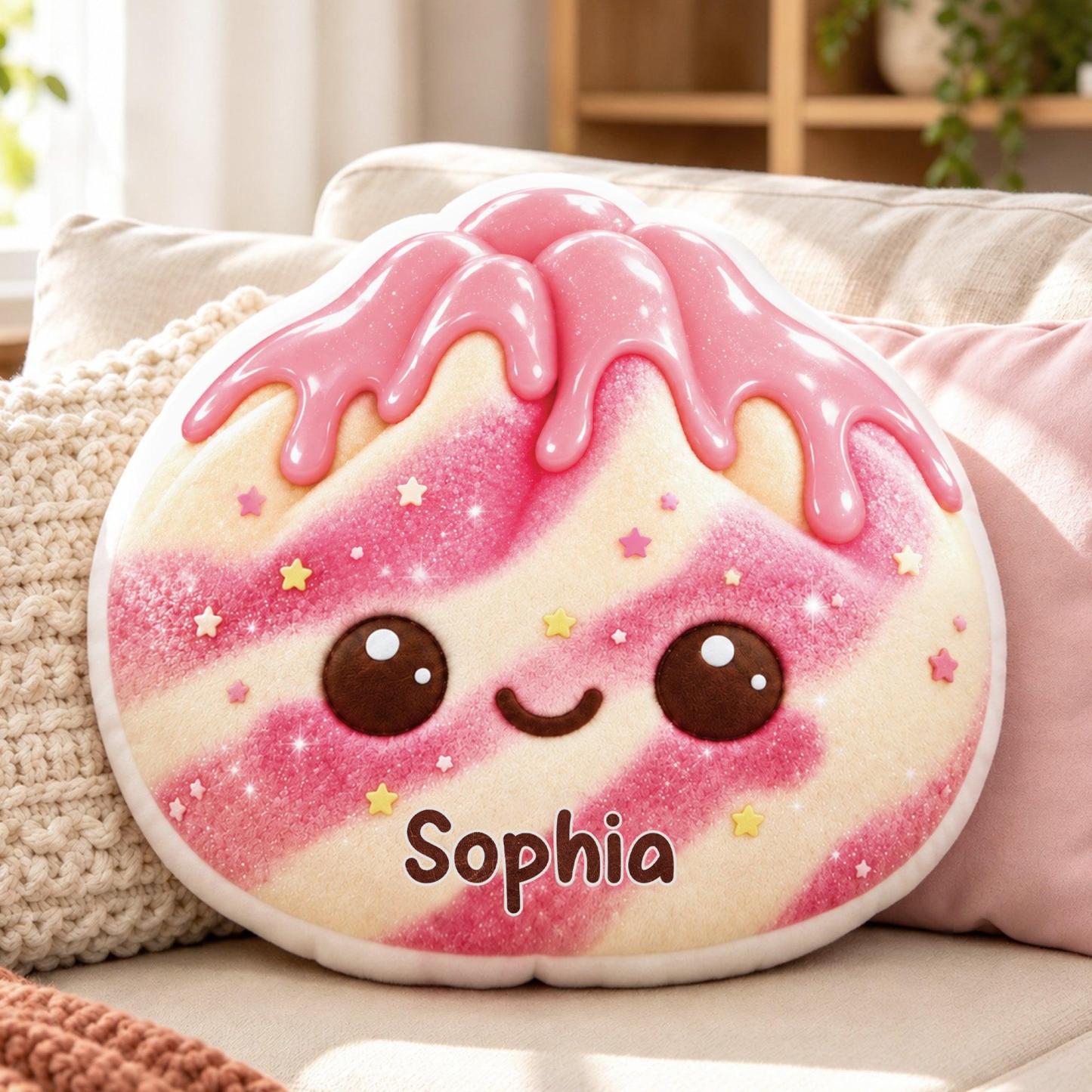 Oreiller Personnalisé En Forme D’arc-en-ciel, Personnage Souriant Mignon Embrassé Par Un Enfant, Cadeau Unique Pour Les Enfants - MaPhotochaussetteFr