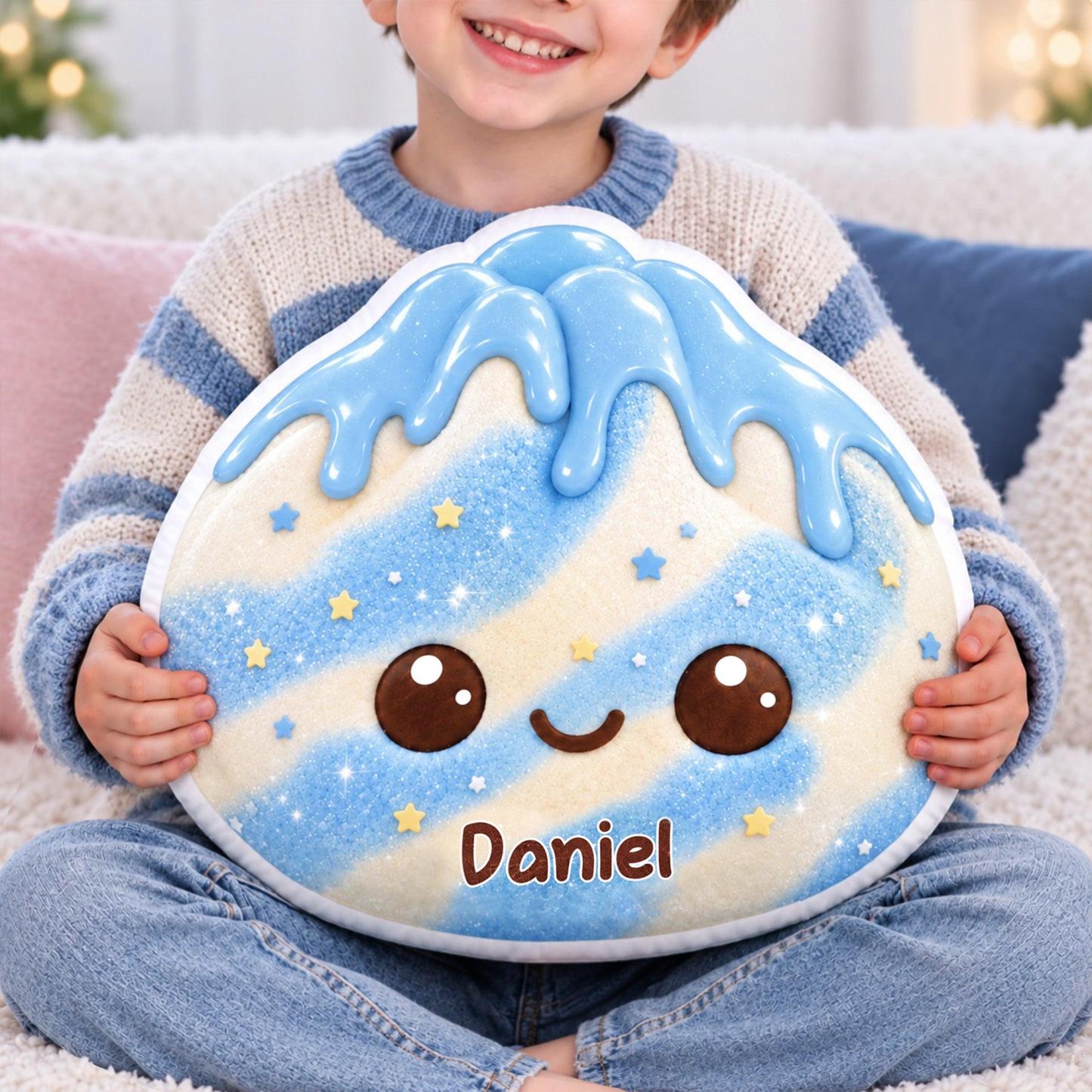 Oreiller Personnalisé En Forme D’arc-en-ciel, Personnage Souriant Mignon Embrassé Par Un Enfant, Cadeau Unique Pour Les Enfants - MaPhotochaussetteFr