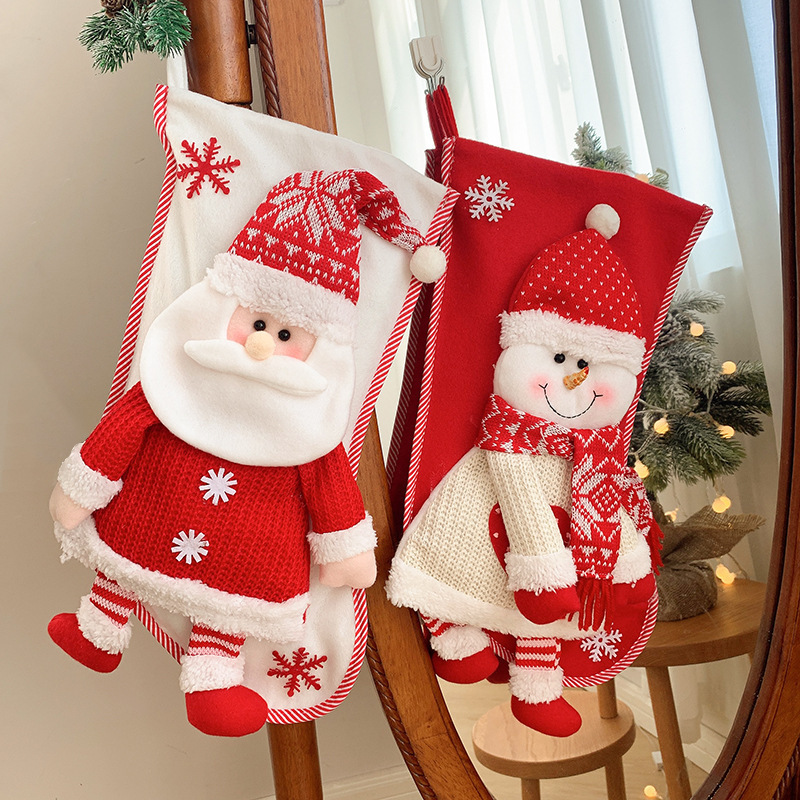 Chaussette De Noël, Cadeau Du Père Noël, Arbre De Noël, Décoratif, Chaussette, Ornement, Cadeau De Noël, Chaussettes De Noël, Boîte À Bonbons, Décoration, Magasin, Renne, Père Noël, Bonhomme De Neige, Père Noël, Enfants De Noël - MaPhotochaussetteFr