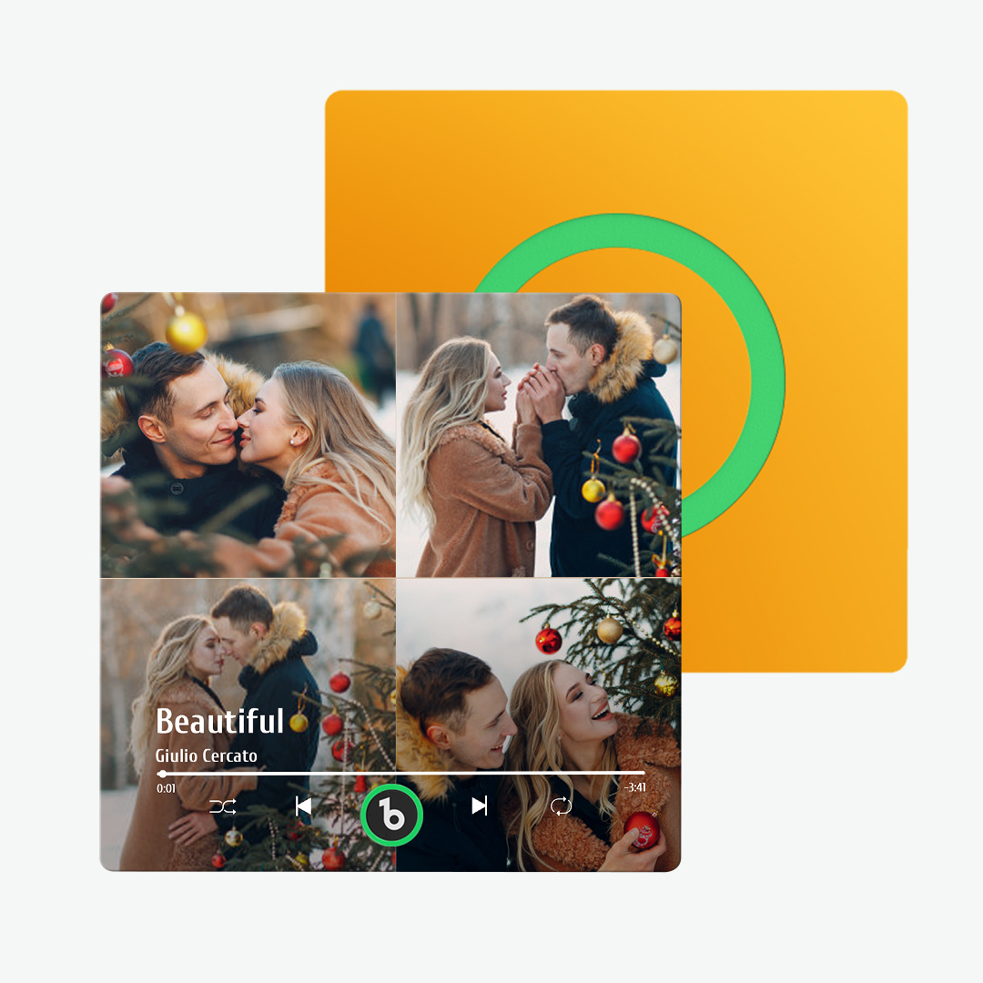 Aimant De Réfrigérateur De Musique Personnalisé, Album Coloré, Aimant De Réfrigérateur, Cadeaux Pour Couple, 4 Photos - MaPhotochaussetteFr